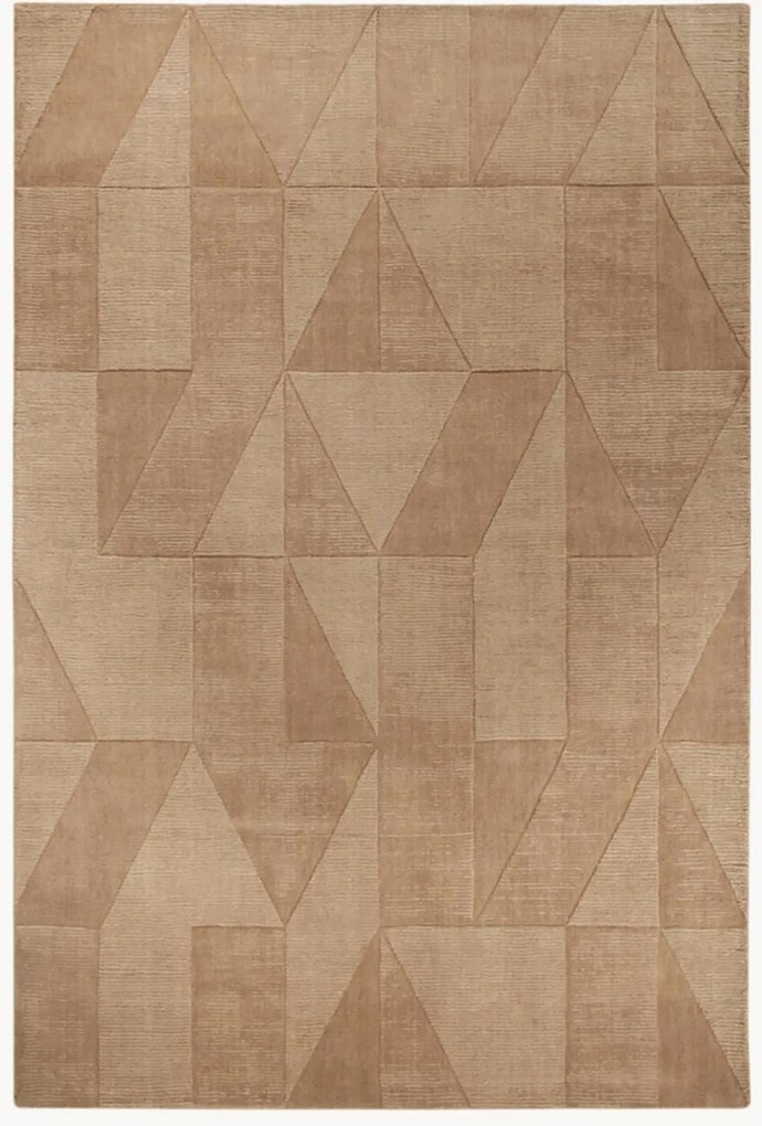 Tappeto in lana con motivo in rilievo Ursule