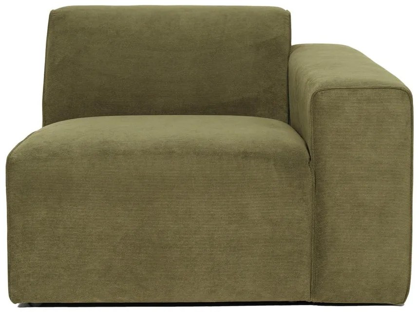 Modulo divano in velluto a coste verde (angolo destro) Sting - Scandic