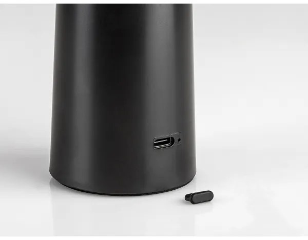 Rabalux 77147-LED Lampada da tavolo touch ricaricabile e dimmerabile POLPERRO LED/3W/3,7V 1200mAh nero