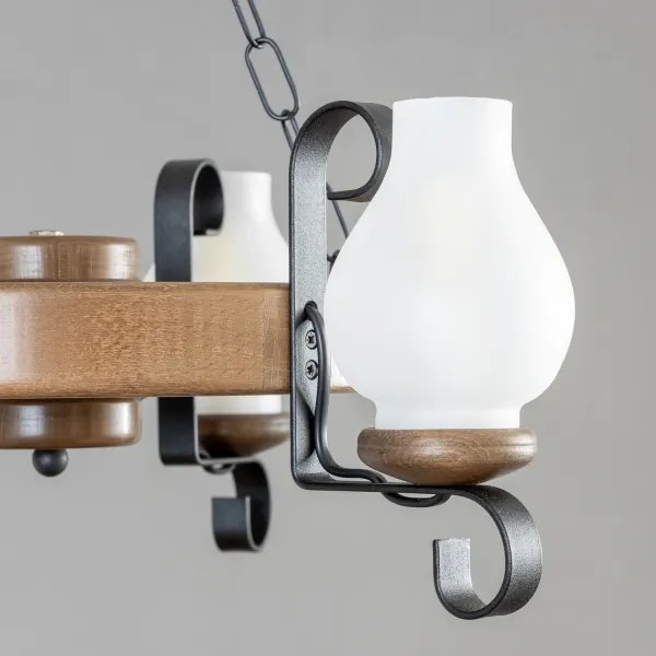 Brilagi - Lampadario a sospensione con catena ROATA 3xE14/40W/230V faggio/noce