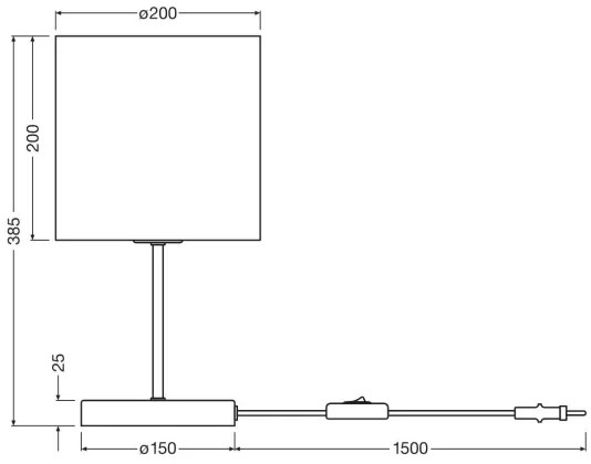 Ledvance - Lampada da tavolo DECOR CARDBOARD 1xE27/15W/230V diametro 20 cm