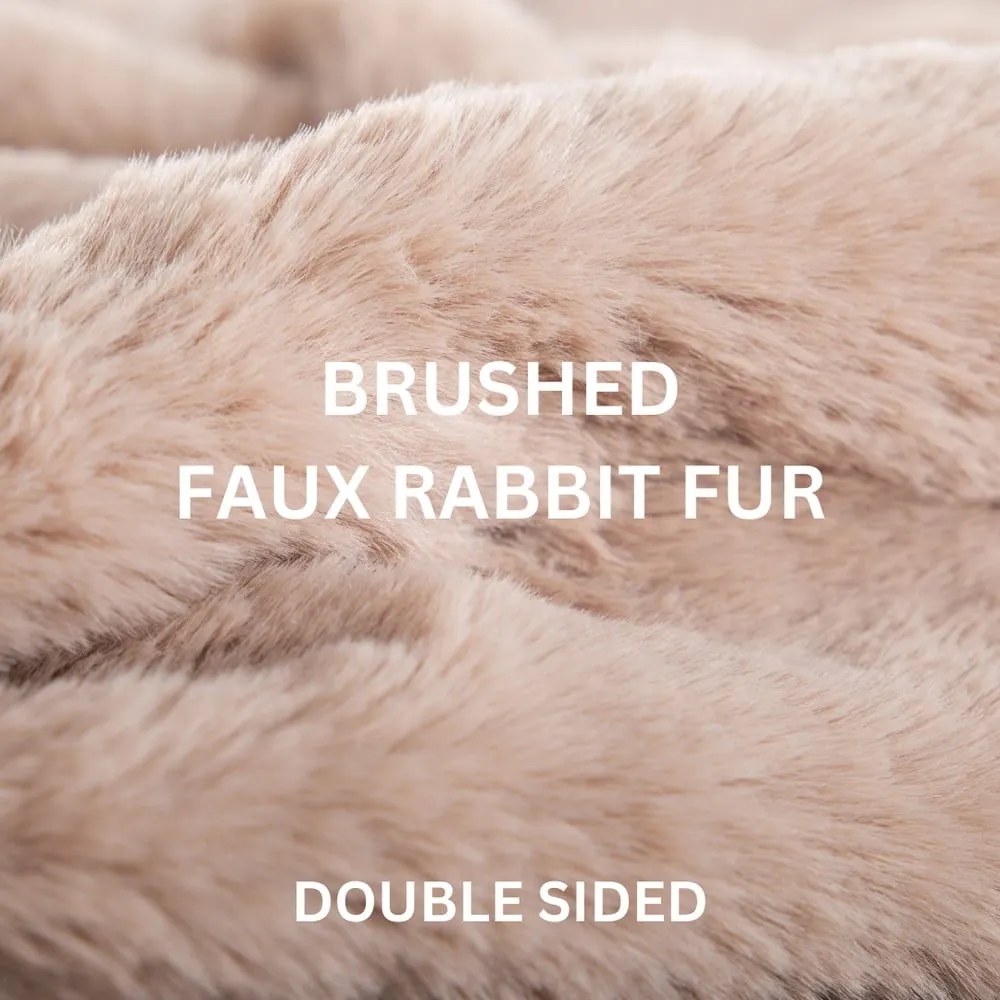 Coperta marrone in pelliccia finta 150x200 cm Ruby – Tiseco Home Studio