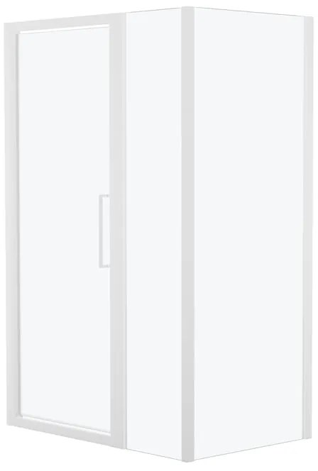 Pannello laterale per box doccia Record L 97 x H 195cm, Sp. 6 mm vetro smerigliato profilo in alluminio