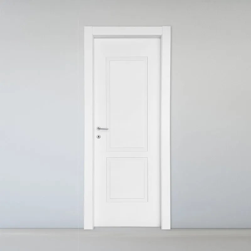 Porta interna a battente Twin in MDF laccato colore bianco, L 90 x H 210 cm, apertura a destra