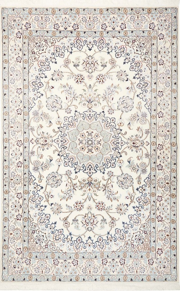 Nain Tappeto 130x200 Beige (Iran) Annodato A Mano