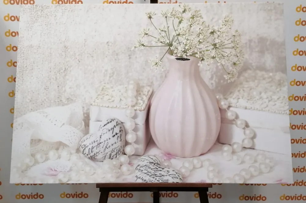 Stampa su tela – Natura morta Shabby Chic di lusso