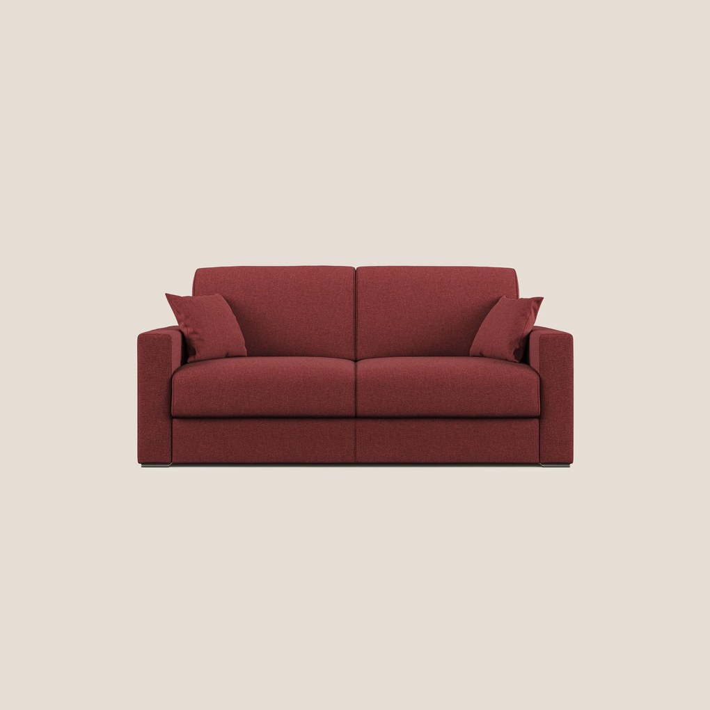 Best Divano letto matrimoniale in tessuto smacchiabile QuickClean T08 rosso