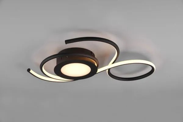 Plafoniera jive led con telecomando l.50cm nera 623410232