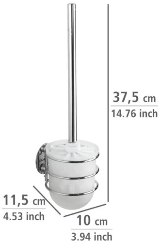 WENKO 18768100-WC set TURBO-LOC rotondo acciaio 10x37,5 cm cromo lucido/bianco