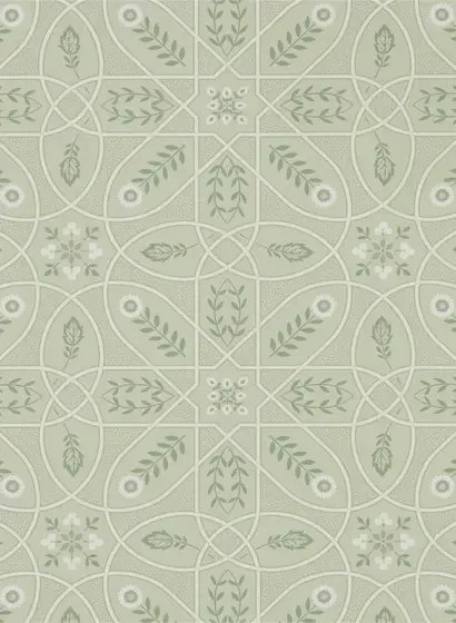 Tapete Brophy Trellis von Morris & Co. - Sage Linen