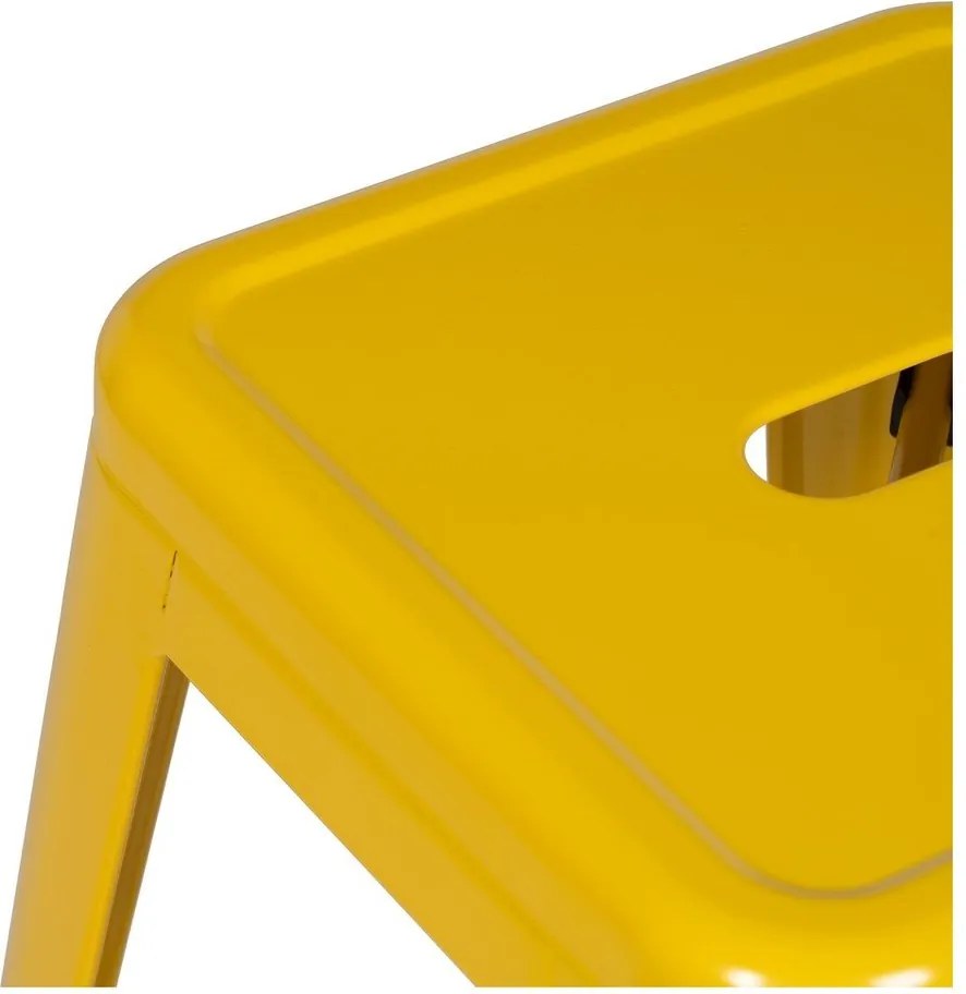Set di sedie da bar gialla in metallo 2 pz (altezza della seduta 76,5 cm) – Ixia