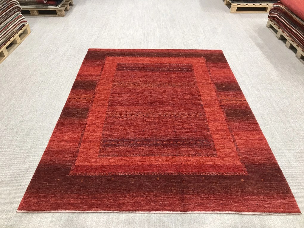 Loribaft Tappeto 270 x 210 Rosso (Iran) Annodato A Mano