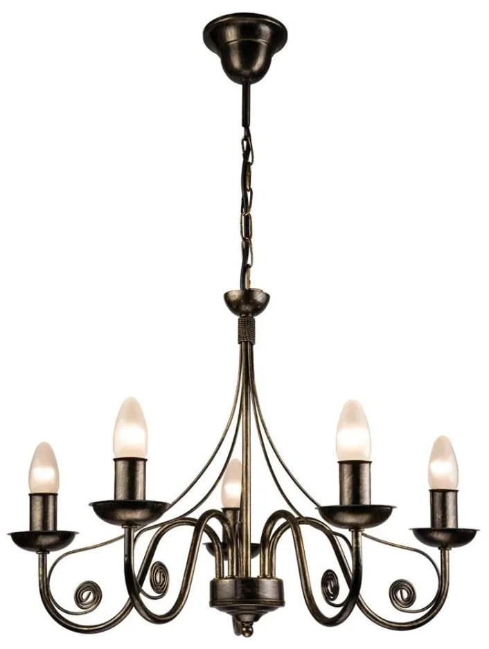 Lampadario a sospensione con catena DONATO 5xE14/40W/230V