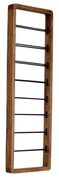 Portabottiglie da parete marrone per 8 bottiglie di vino Sorrento - Light &amp; Living