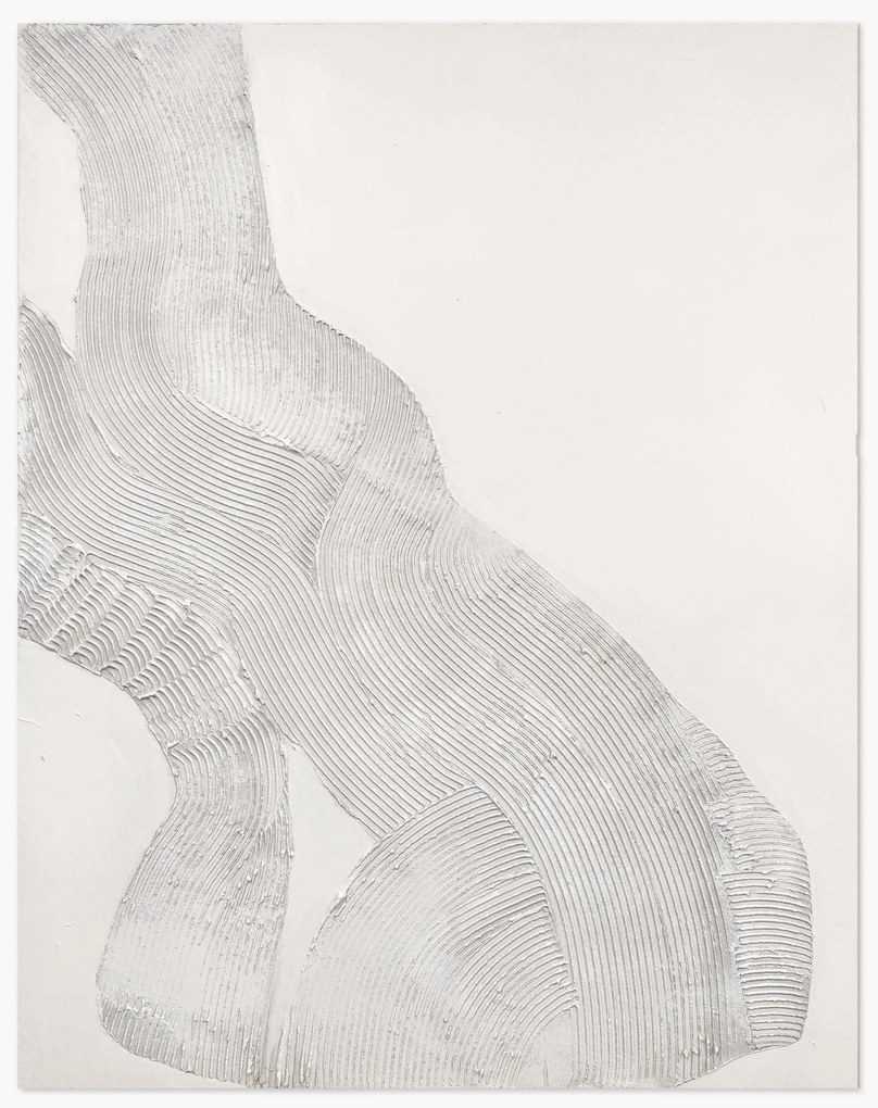 Quadro dipinto a mano White Sculpture 1