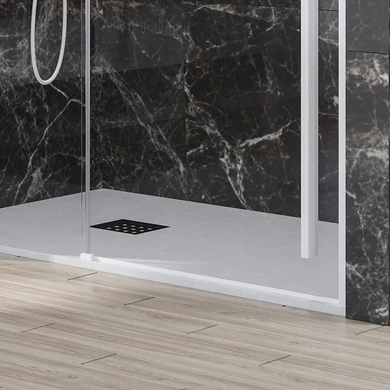 Porta doccia bianca 150cm scorrevole altezza 200cm | KSA4000B - KAMALU