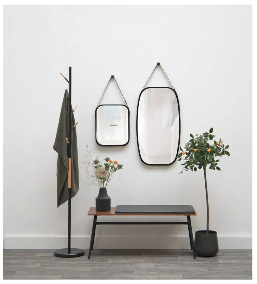 Specchio da parete con cornice nera Idylic, lunghezza 40,5 cm Idyllic - PT LIVING