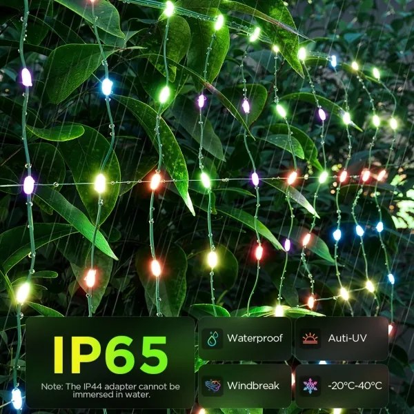 Govee - LED RGBIC Rete per illuminazione esterna 143x85cm Wi-Fi Matter IP65