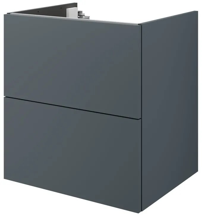 Mobile da bagno sotto lavabo SENSEA Neo grigio laccato lucido L 60 x H 64 x P 48 cm 2 cassetti, lavabo non incluso