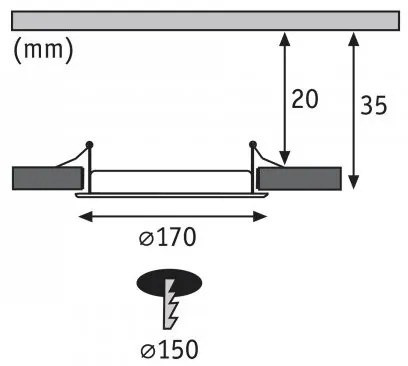 Paulmann 92062 - LED/12W IP44 Lampada da incasso per bagno QUAL 230V 2700K
