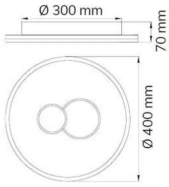 Wofi 11246 - Plafoniera LED dimmerabile NADRA LED/27W/230V