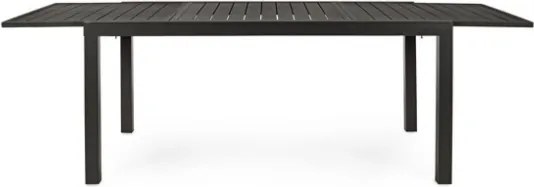 Set Da Pranzo Per Esterni Tavolo In Alluminio Allungabile 90x160-240 Cm + 8 Sedie Antracite
