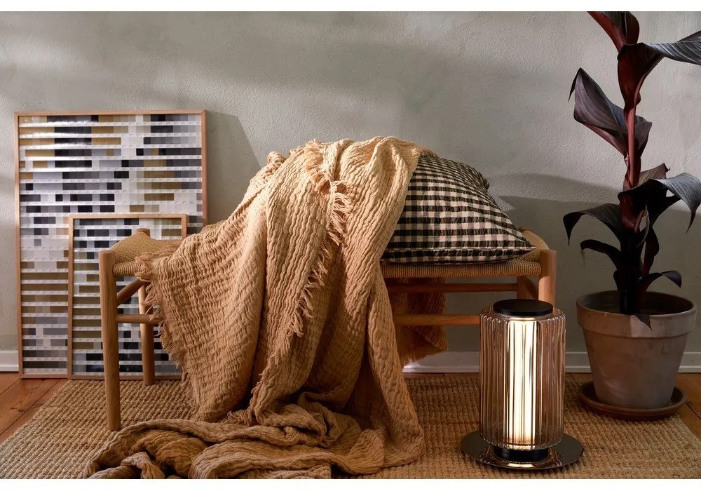 Copriletto beige per letto matrimoniale 240x260 cm Reloved - JUNA