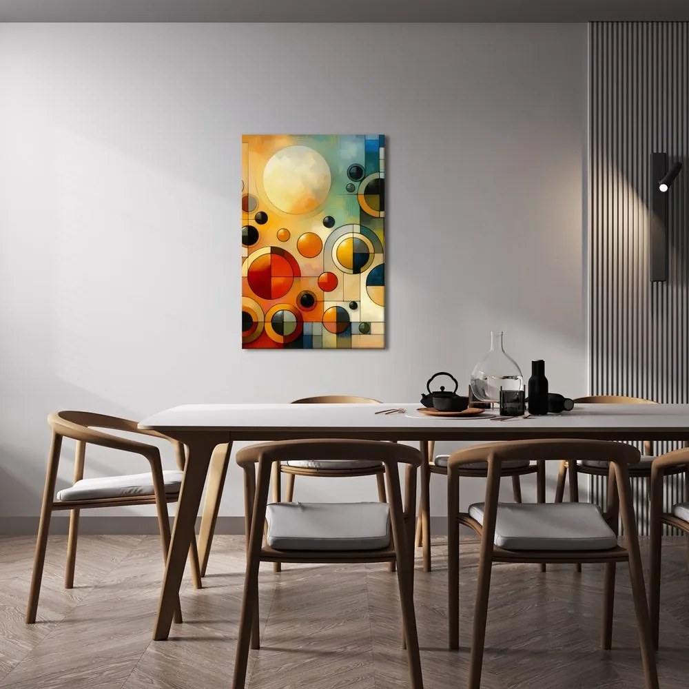 Quadro su tela – Astrazione con cerchi e colori