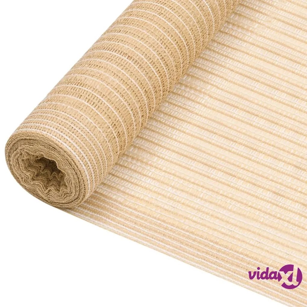 vidaXL Rete per Privacy Beige 1x10 m in HDPE 150 g/m²