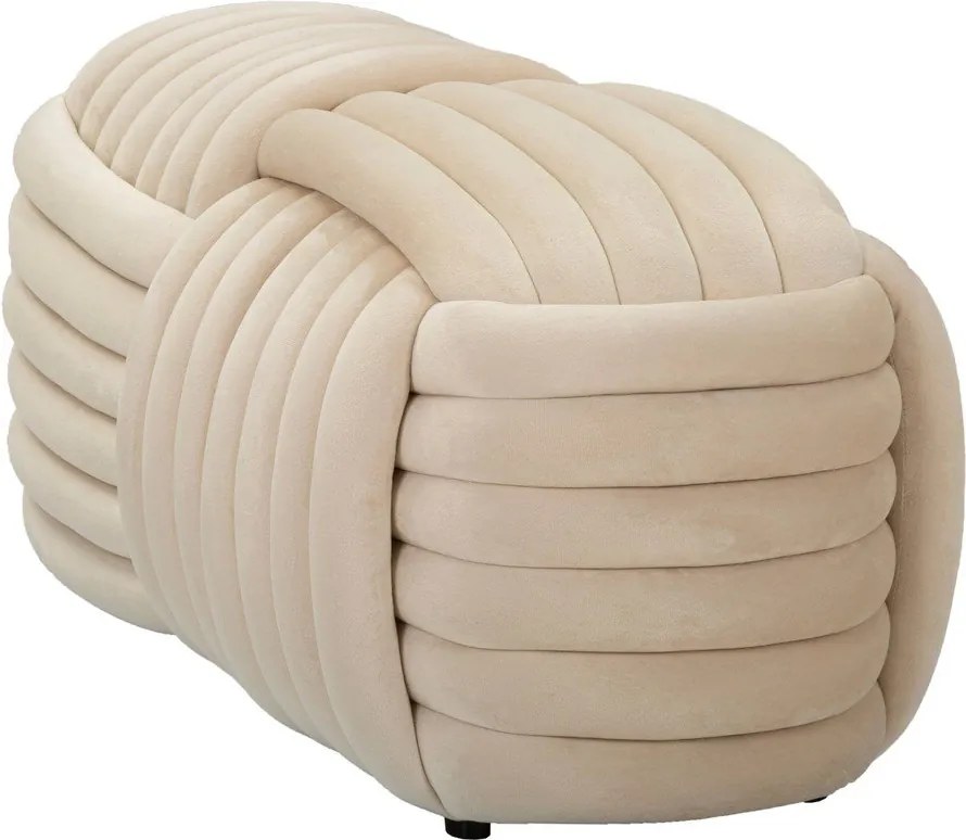 Panchina in velluto crema Softy - Mauro Ferretti