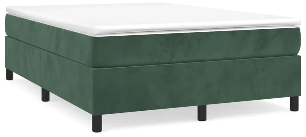 Giroletto a molle verde scuro 140x190 cm in velluto