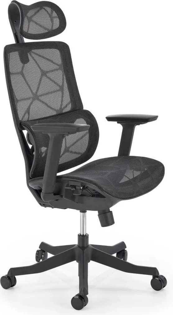Sedia da ufficio Osvaldo in nero - H128 cm