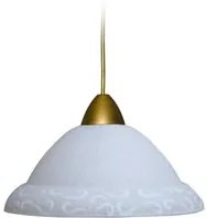 Sospensione D30 1xE27 Montatura Oro Vetro Screpolato Bianco E-Energy Asia