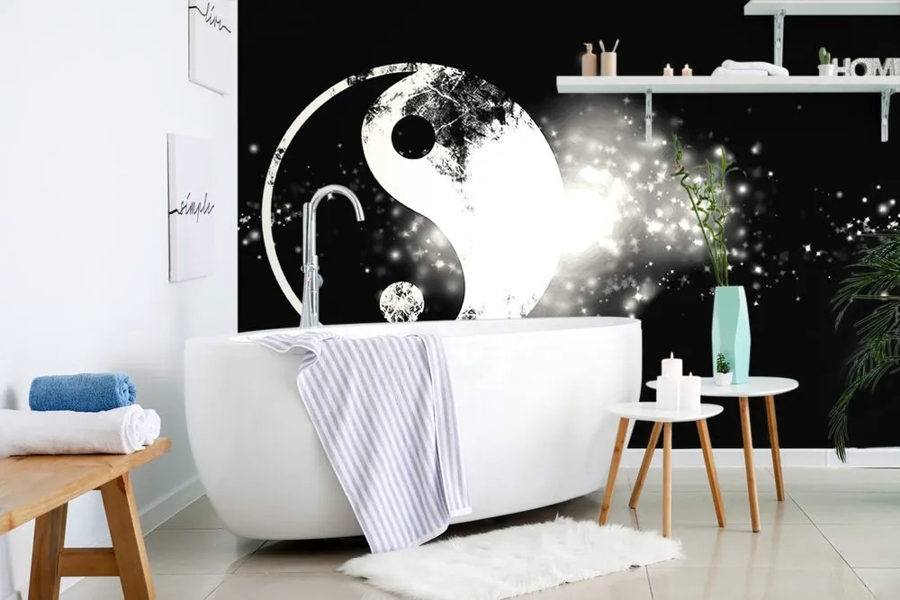 Carta da parati – Simbolo Yin e Yang in bianco e nero