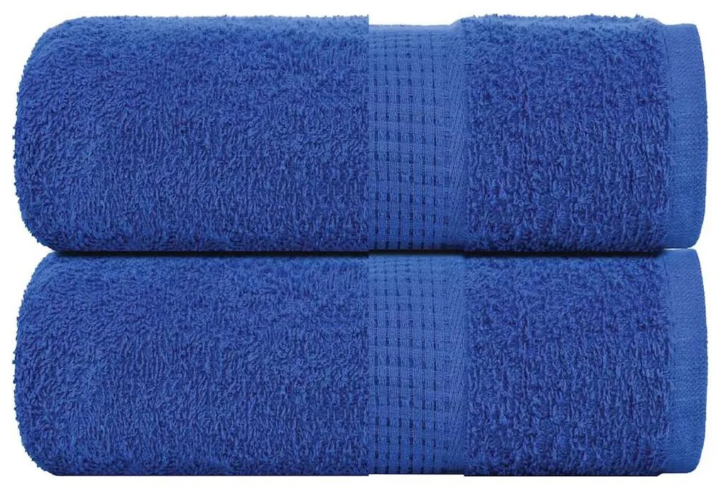 Asciugamani Ospiti 2 Pz Blu 30x50 Cm 360 G/m² 100% Cotone /