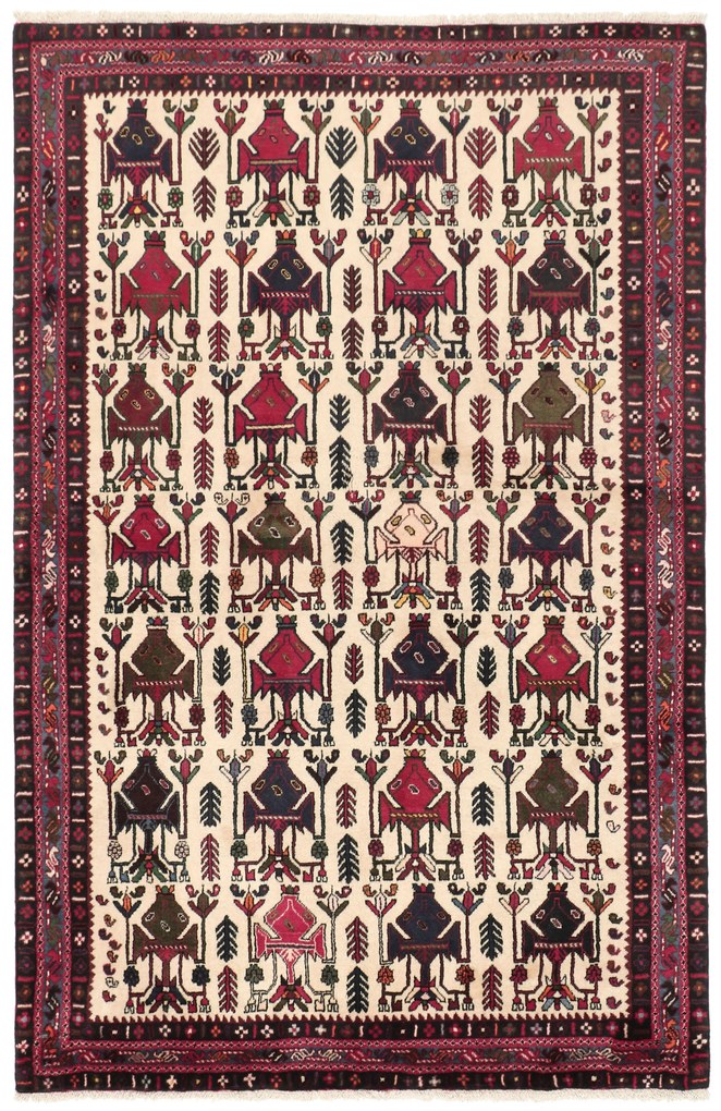 Afshar Tappeto 150x220 (Iran) Annodato A Mano