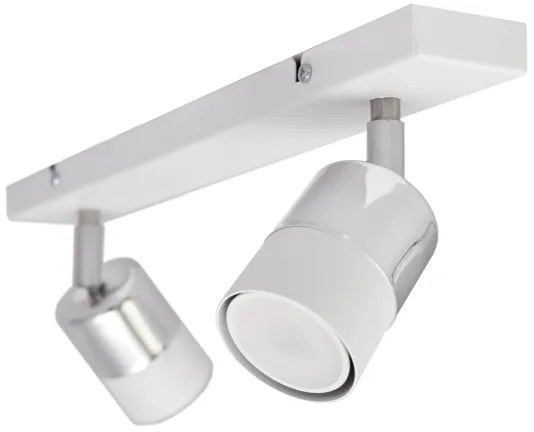 LED Luce Spot a LED TUBSSON 2xGU10/4,8W/230V bianco/cromo lucido