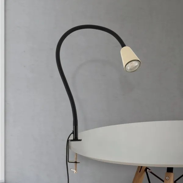Orion - Lampada da tavolo flessibile con clip DOTTY 1xGU10/10W/230V beige/nero