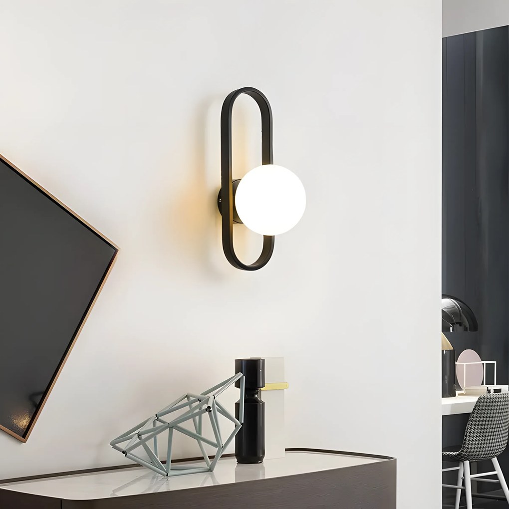Lampada da parete APP1755-1W BLACK WHITE