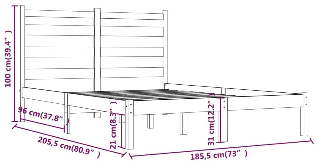 Giroletto in Legno Massello 180x200 cm Super King