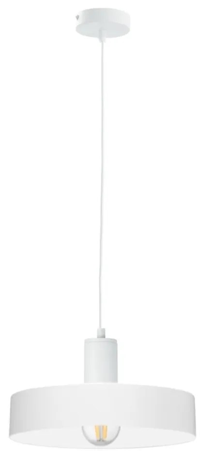 Lampadario a sospensione su cavo ARCANE 1xE27/60W/230V bianco