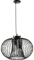 EASYCOMFORT Lampadario da Soffitto Design Moderno con Attacco E27 e Altezza Regolabile, ?50x150cm - Nero