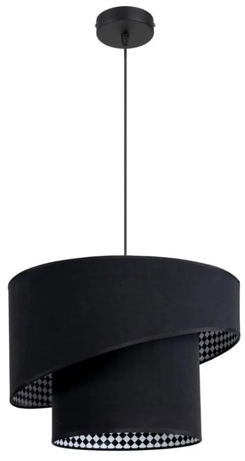 Lampadario su filo LORI 1×E27/60W/230V nero