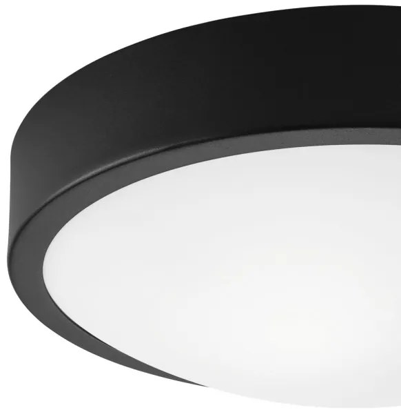 Plafoniera JONAS 1xE27/60W/230V diametro 26 cm nero