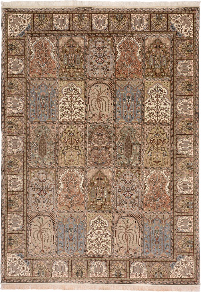 Ghom Tappeto 170x240 (Indian) Annodato A Mano