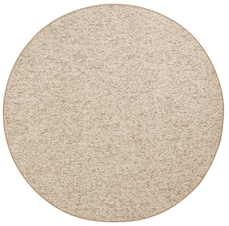 Tappeto rotondo marrone chiaro ø 133 cm Wolly - BT Carpet