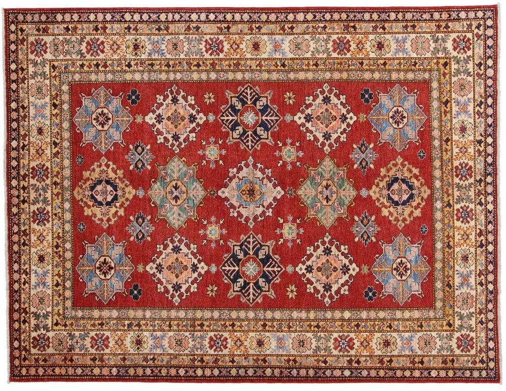 Kazak Tappeto orientale 250 x 200 Rosa (Pakistan) Annodato A Mano