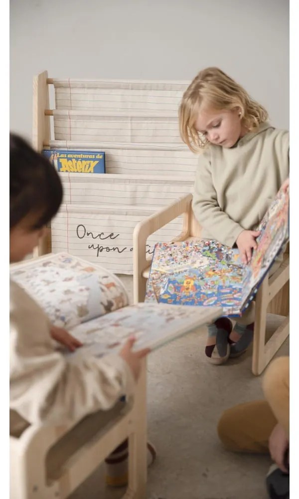 Libreria per bambini in tessuto beige 60x70 cm Once Upon a Time - Folkifreckles