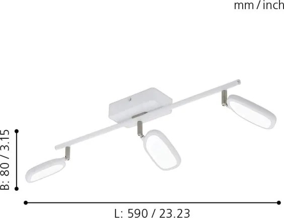 Eglo 97693 - Luce Spot a LED RGB PALOMBARE-C 3xLED/5W/230V