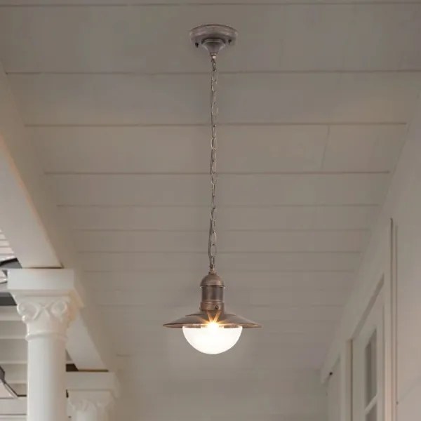 Brilagi - Lampada a sospensione per esterni MOLDE 1xE27/60W IP44 bronzo/patina